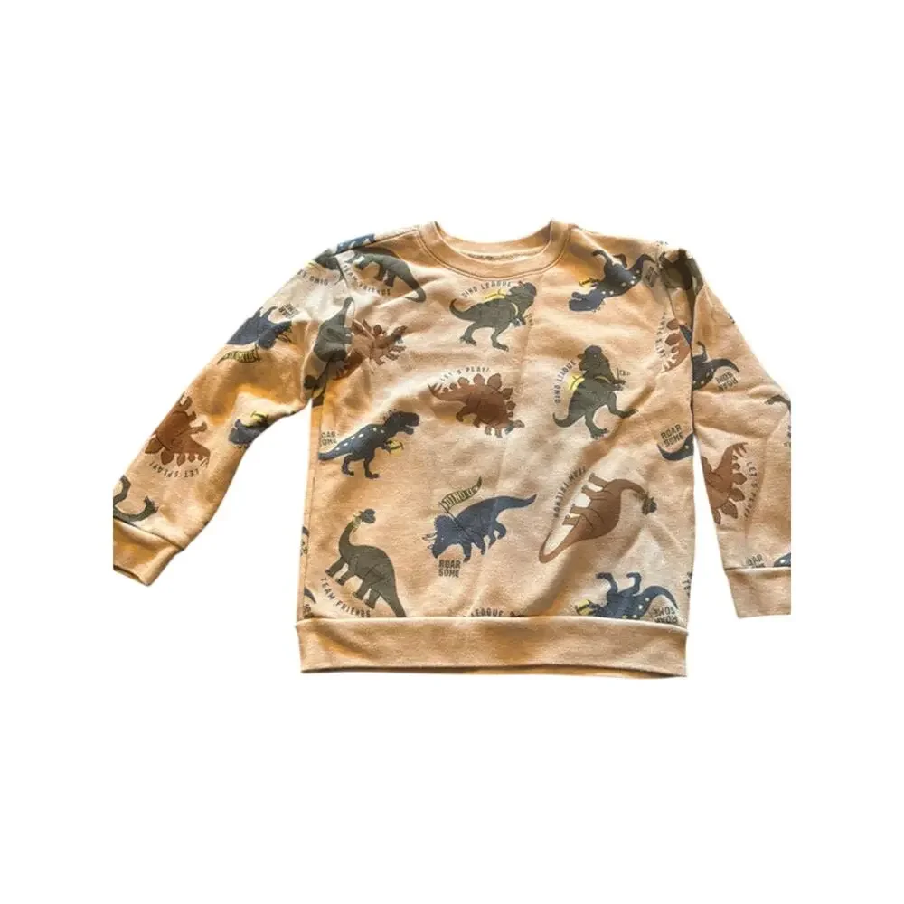 Garanimals Boys Dinosaur Sweatshirt Size 4T Khaki